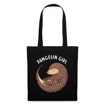 Pangolin Fille - Sac en tissu - noir - Devant