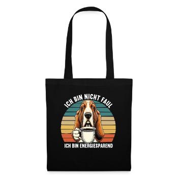 Ich Bin Nicht Faul Basset Hound Basset Hounds - Stoffbeutel - Schwarz - Vorne