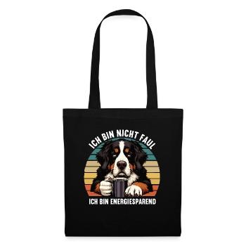 Ich Bin Nicht Faul Berner Sennenhund Sennenhunde - Stoffbeutel - Schwarz - Vorne