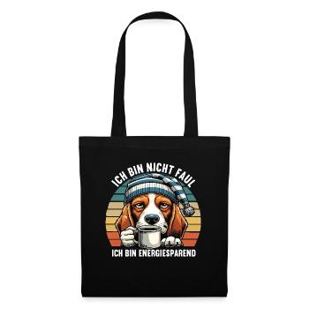 Ich Bin Nicht Faul Beagle Beaglebesitzer Beagle - Stoffbeutel - Schwarz - Vorne