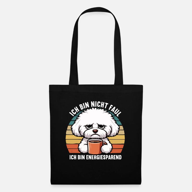 Ich Bin Nicht Faul Bichon frise Bichon Hund - Stoffbeutel - Schwarz