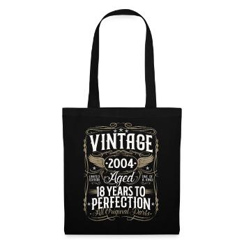 Vintage 2004 Vintage 18 Birthday Retro Gift - Tote Bag - black - Front