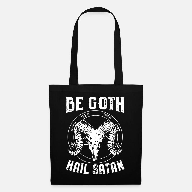 Satanismus Sprüche | Satanisten Horror Geschenke - Stoffbeutel - Schwarz