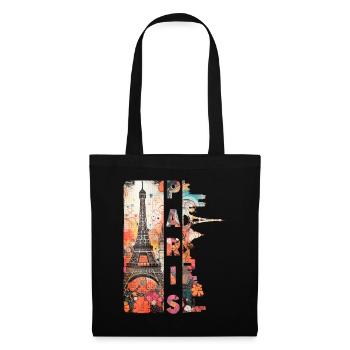 Paris Eiffel Tower France City Skyline Art - Tote Bag - black - Front