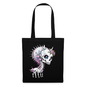 Unicorn Skull // Totenkopf Einhorn FS0008 - Tote Bag - black - Front