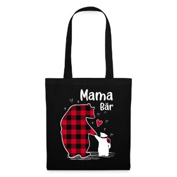 Mama Bär - Stoffbeutel - Schwarz - Vorne