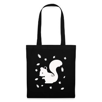 Squirrel - Chipmunk - Forest animal - Nature - Tote Bag - black - Front
