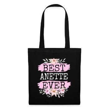 Anette Nom du cadeau Anniversaire - Sac en tissu - noir - Devant