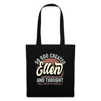 Name Ellen Gift Birthday Saying Funny - Tote Bag - black - Front