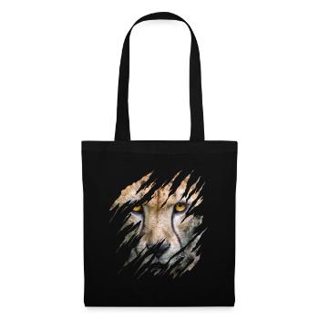 Cheetah, scratch marks, claws, wild, big cat, animal - Tote Bag - black - Front