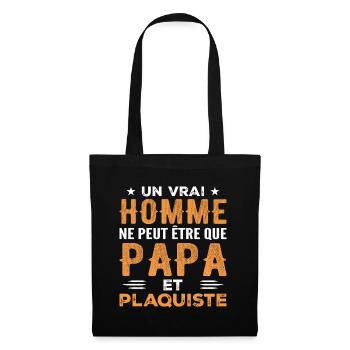 A Real Man Is Only Dad and Plasterer - Tote Bag - black - Front