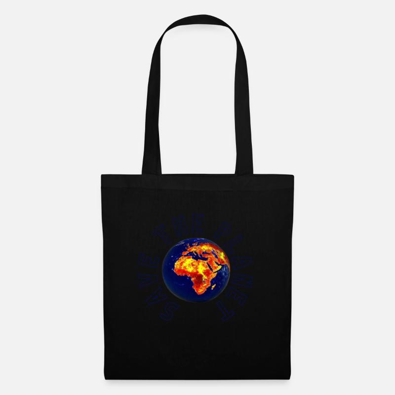 Save the planet - Stoffbeutel - Schwarz