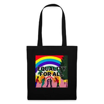 Égalité pour tous - Sac en tissu - noir - Devant