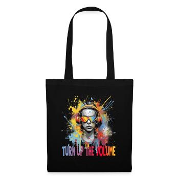 Turn up the volume Hip Hop Music - Tote Bag - black - Front