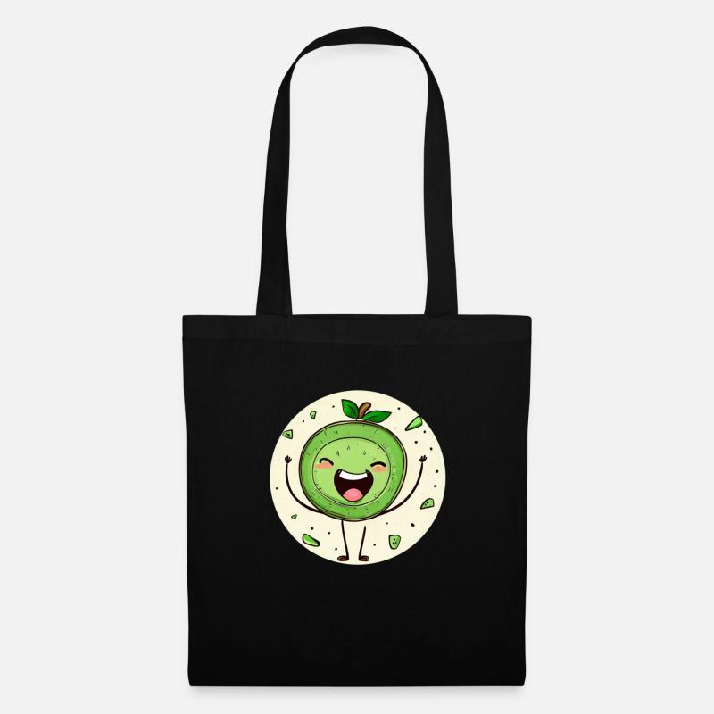 Fröhliche Kiwi - Stoffbeutel - Schwarz