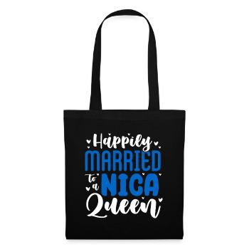 Happily Married To A Nica Queen Husband Nicaraguan - Tote Bag - black - Front