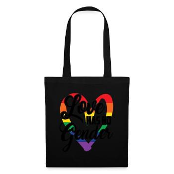 Love has no gender - Sac en tissu - noir - Devant