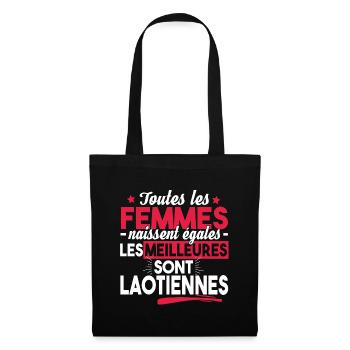 Laotienne Laos Asie Pays Origine Cadeau T-shirt - Sac en tissu - noir - Devant