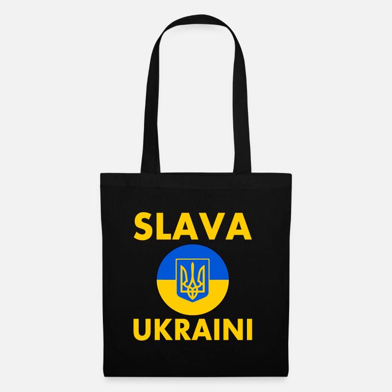 Slava ukraini - Stoffbeutel - Schwarz