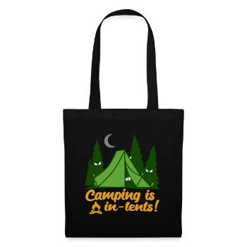 Camping Is In Tents Funny - Tote Bag - black - Front