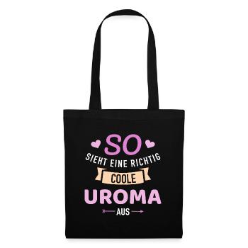 Uroma - Stoffbeutel - Schwarz - Vorne