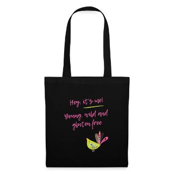 Hey it s me! Young, wild and gluten-free - Tote Bag - black - Front
