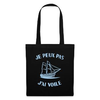 Je peux pas j'ai voile - Sac en tissu - noir - Devant