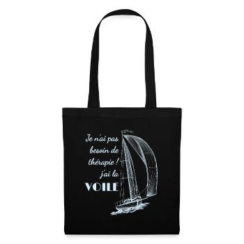Pas besoin de thérapie, j'ai la Voile - Sac en tissu - noir - Devant