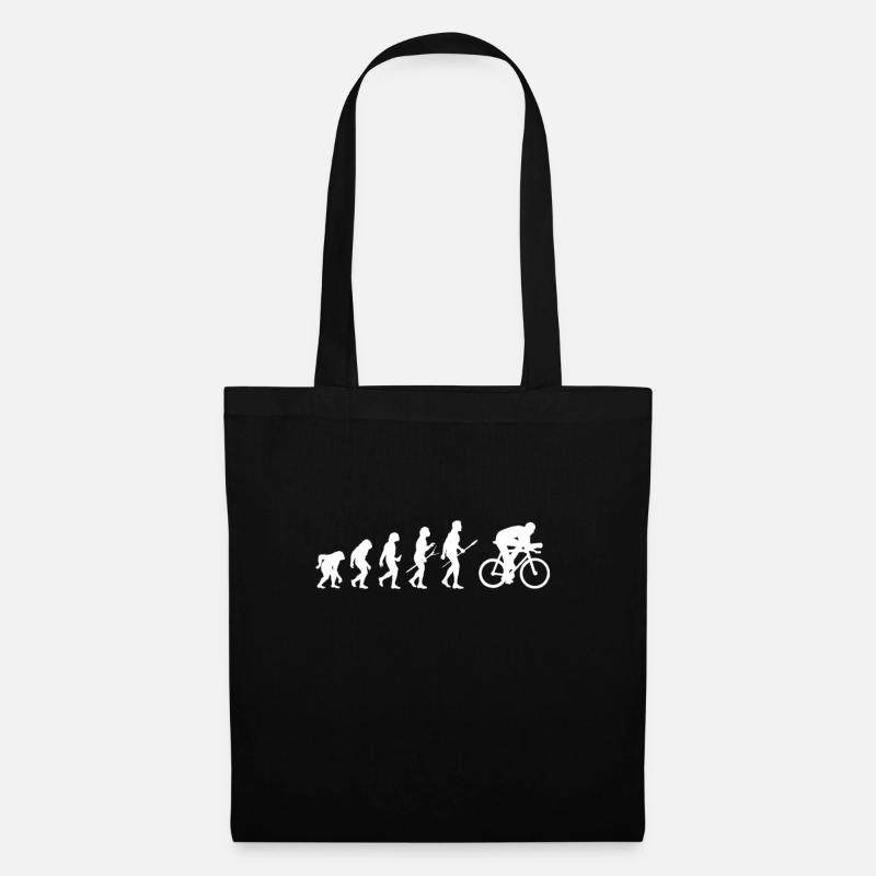 Evolution Radfahrer - Stoffbeutel - Schwarz