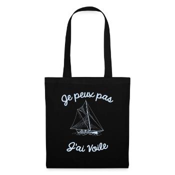 Je ne peux pas j'ai Voile - Sac en tissu - noir - Devant