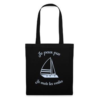 Bateau Bleu - Sac en tissu - noir - Devant