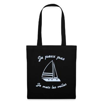 Je Peux Pas, Je Mets les Voiles Retraité - Sac en tissu - noir - Devant
