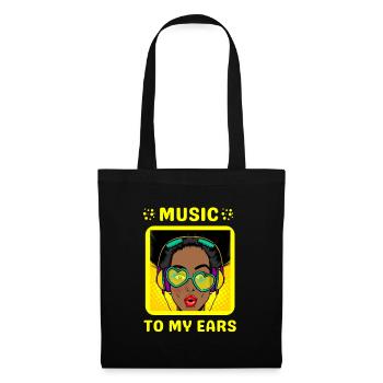 Music To My Ears | Pop Art - Tote Bag - black - Front