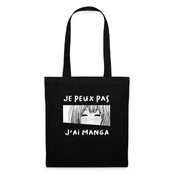 Je peux pas, j'ai Manga - Sac en tissu - noir - Devant