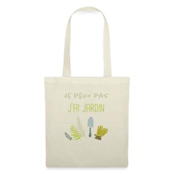 Je peux pas, j'ai jardin - Sac en tissu - nature - Devant