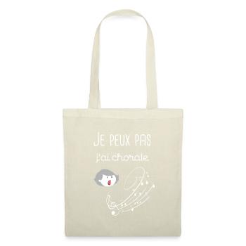 Je peux pas j'ai chorale - Sac en tissu - nature - Devant