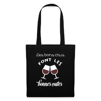 Les bons crus font les bonnes cuites - Sac en tissu - noir - Devant