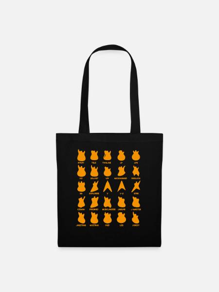 Formes de Guitares électriques - Sac en tissu - noir