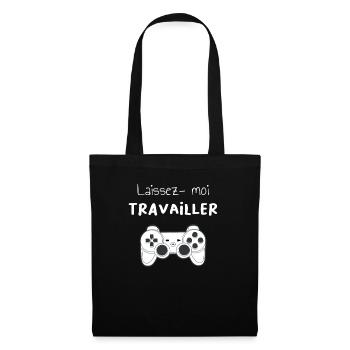 Laissez-moi travailler - Sac en tissu - noir - Devant