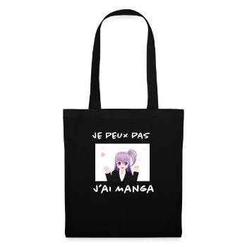 design Manga - Sac en tissu - noir - Devant