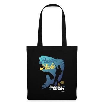 Tee-shirt Passion pêche plus qu'un sport un art - Sac en tissu - noir - Devant