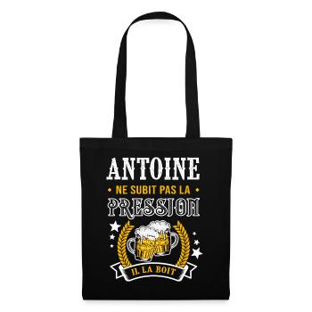 Antoine bière Antoine cadeau antoine fêtes - Sac en tissu - noir - Devant