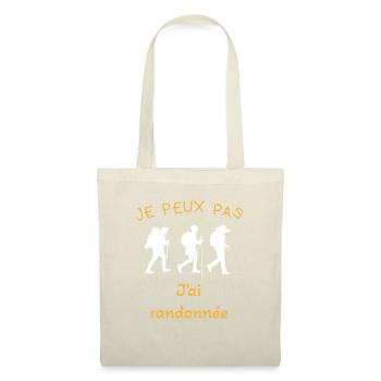 Idée Cadeau Marcheur Rando - Sac en tissu - nature - Devant