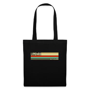 Retro Vintage Lindau - Stoffbeutel - Schwarz - Vorne