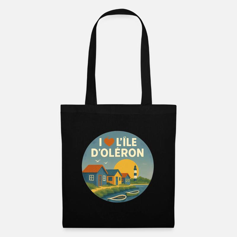 Ich liebe die Ile d'Oléron - Stoffbeutel - Schwarz