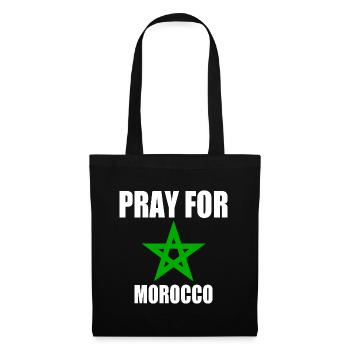 Pray for morocco - marokko - Stoffbeutel - Schwarz - Vorne