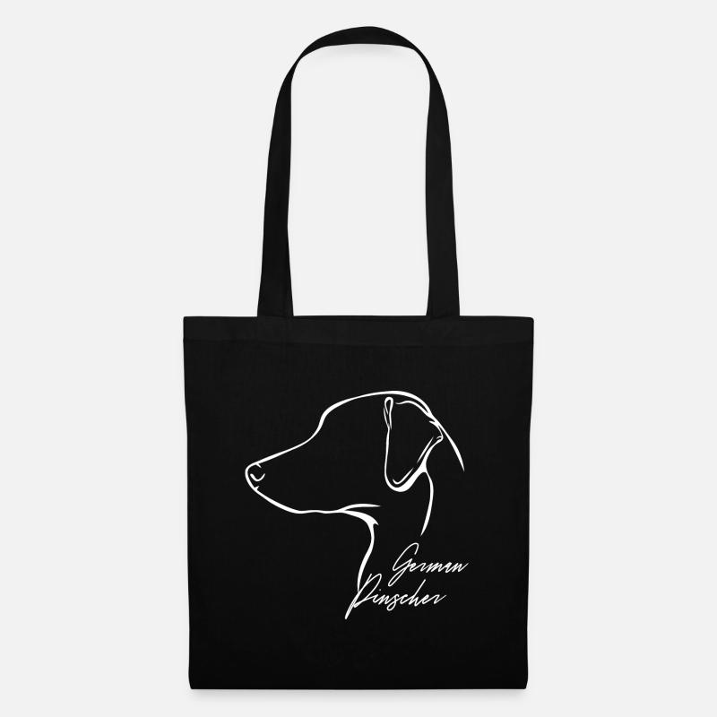 GERMAN PINSCHER Profil Hunde Hund Wilsigns - Stoffbeutel - Schwarz