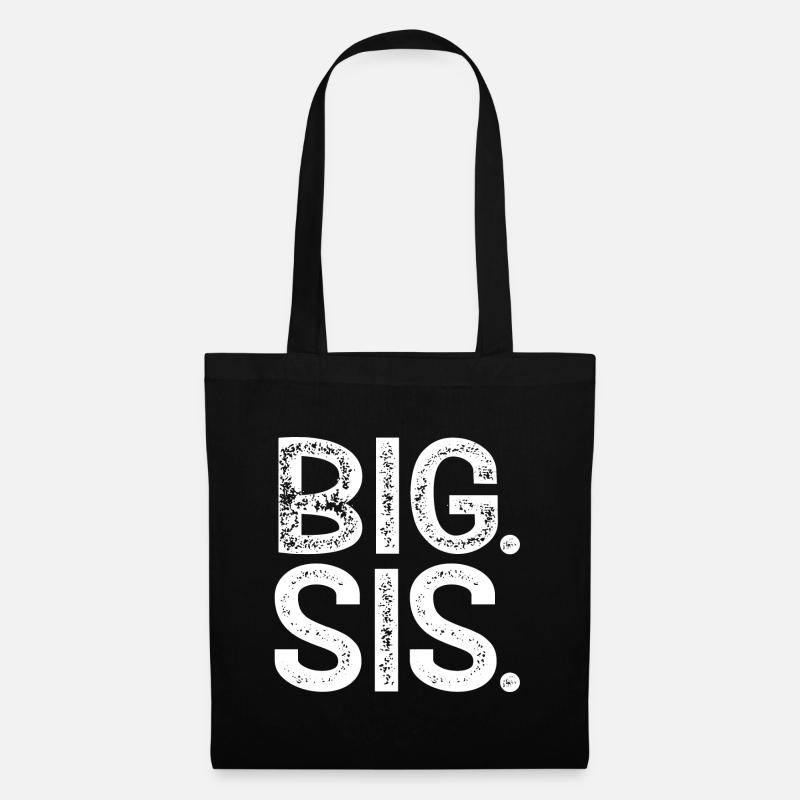 Big. Sis Big Sister Große Schwester Geschenk cool - Stoffbeutel - Schwarz