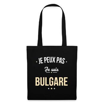 Je peux pas je suis Bulgare - Sac en tissu - noir - Devant