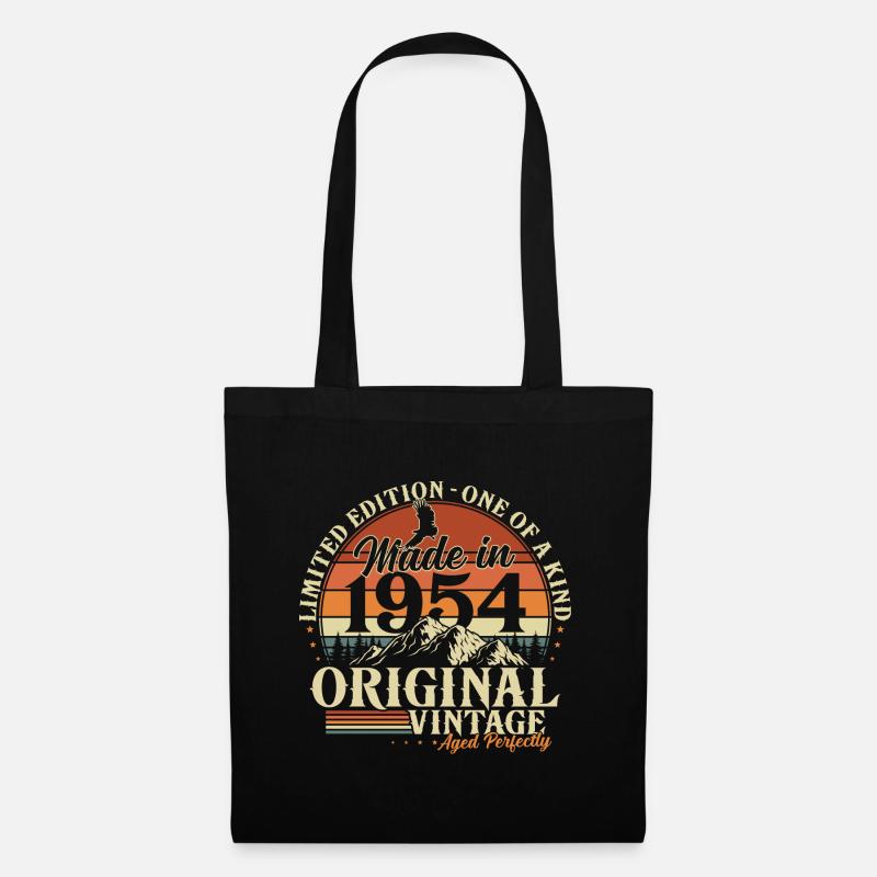 Originale 1954 Vintage Vintage Retrò Compleanno - Borsa di stoffa - nero